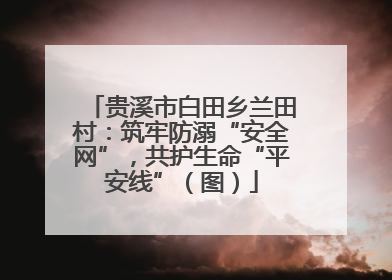 贵溪市白田乡兰田村：筑牢防溺“安全网”，共护生命“平安线”（图）