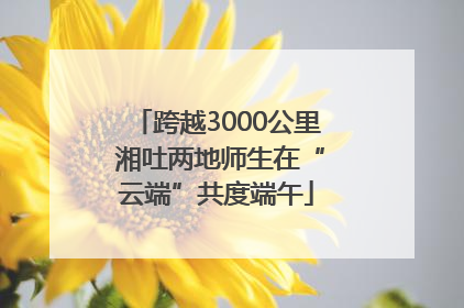 跨越3000公里 湘吐两地师生在“云端”共度端午