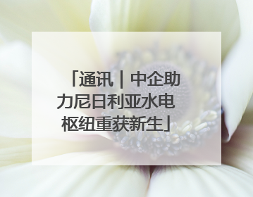 通讯｜中企助力尼日利亚水电枢纽重获新生