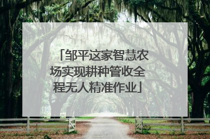邹平这家智慧农场实现耕种管收全程无人精准作业