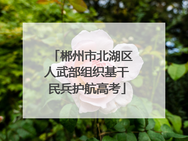 郴州市北湖区人武部组织基干民兵护航高考