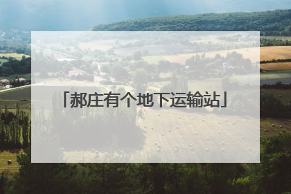 郝庄有个地下运输站