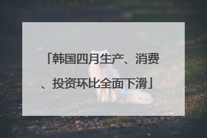 韩国四月生产、消费、投资环比全面下滑