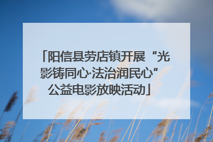 阳信县劳店镇开展“光影铸同心·法治润民心”公益电影放映活动