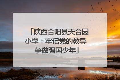 陕西合阳县天合园小学：牢记党的教导 争做强国少年