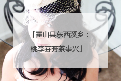 霍山县东西溪乡：桃李芬芳茶事兴