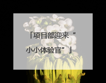 项目部迎来“小小体验官”