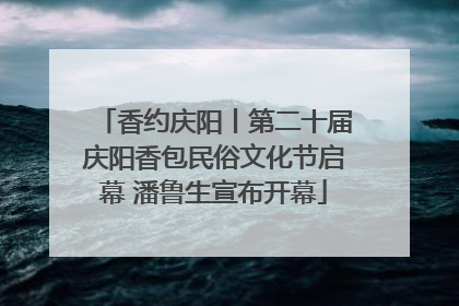 香约庆阳丨第二十届庆阳香包民俗文化节启幕 潘鲁生宣布开幕