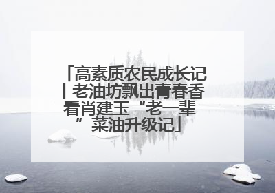 高素质农民成长记丨老油坊飘出青春香 看肖建玉“老一辈”菜油升级记