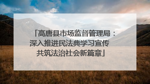 高唐县市场监督管理局：深入推进民法典学习宣传 共筑法治社会新篇章