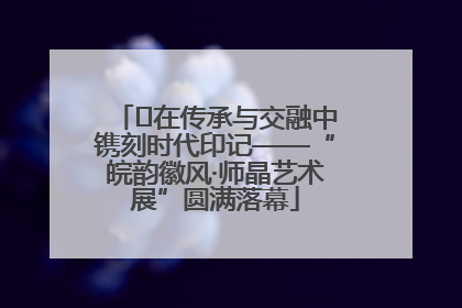 ﻿在传承与交融中镌刻时代印记——“皖韵徽风·师晶艺术展”圆满落幕