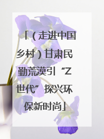 （走进中国乡村）甘肃民勤荒漠引“Z世代”探兴环保新时尚