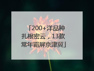 200+洋品种扎根密云，13款常年霸屏京津冀