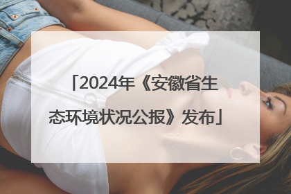 2024年《安徽省生态环境状况公报》发布