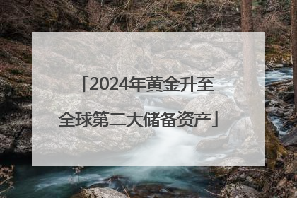 2024年黄金升至全球第二大储备资产