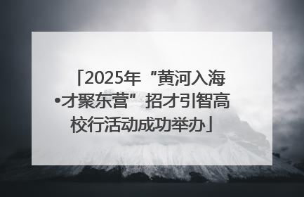 2025年“黄河入海•才聚东营”招才引智高校行活动成功举办