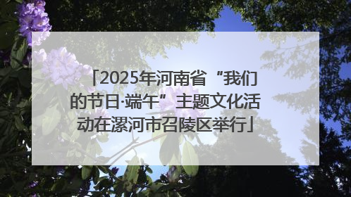 2025年河南省“我们的节日·端午”主题文化活动在漯河市召陵区举行