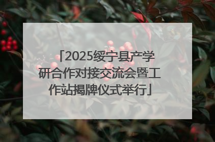 2025绥宁县产学研合作对接交流会暨工作站揭牌仪式举行