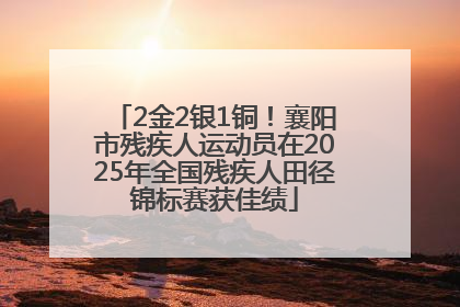 2金2银1铜！襄阳市残疾人运动员在2025年全国残疾人田径锦标赛获佳绩