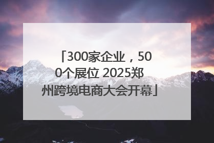 300家企业，500个展位 2025郑州跨境电商大会开幕