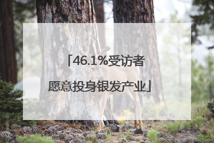 46.1%受访者愿意投身银发产业