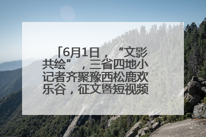 6月1日，“文影共绘”，三省四地小记者齐聚豫西松鹿欢乐谷，征文暨短视频大赛精彩启幕！